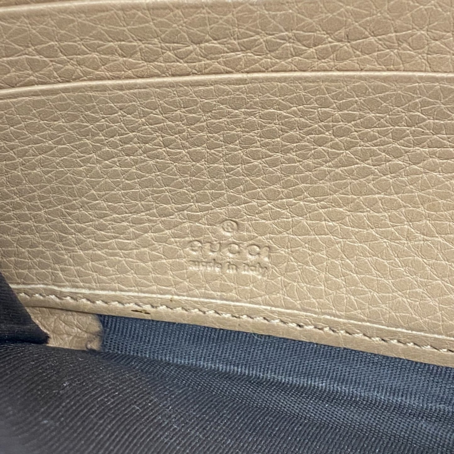 Gucci Bamboo Long Wallet 307984 Leather Beige Champagne