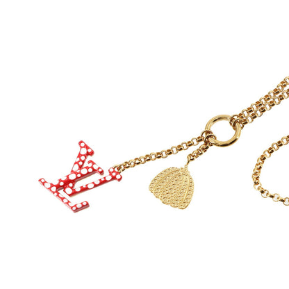 Louis Vuitton Lv X Yk Collier Iconic Infinity Dot Necklace In Red Gold (M01081) By Yayoi Kusama