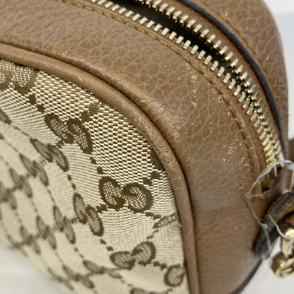 Gucci Gg Canvas Shoulder Bag 449413 Brown