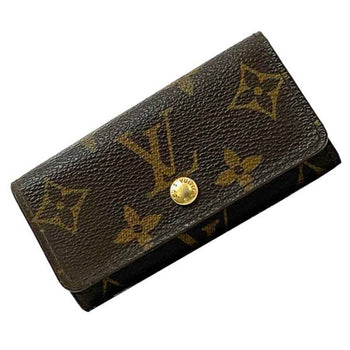 Louis Vuitton 4-Ring Key Case Ec-21457 Brown Monogram M69517 Canvas Ct2172 Louis Vuitton Key Holder