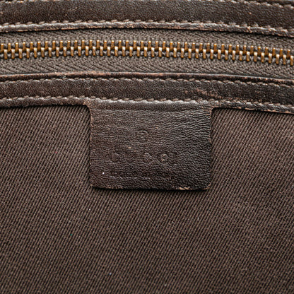 Gucci Gg Canvas Crossbody Shoulder Bag 109097 Beige Brown Leather