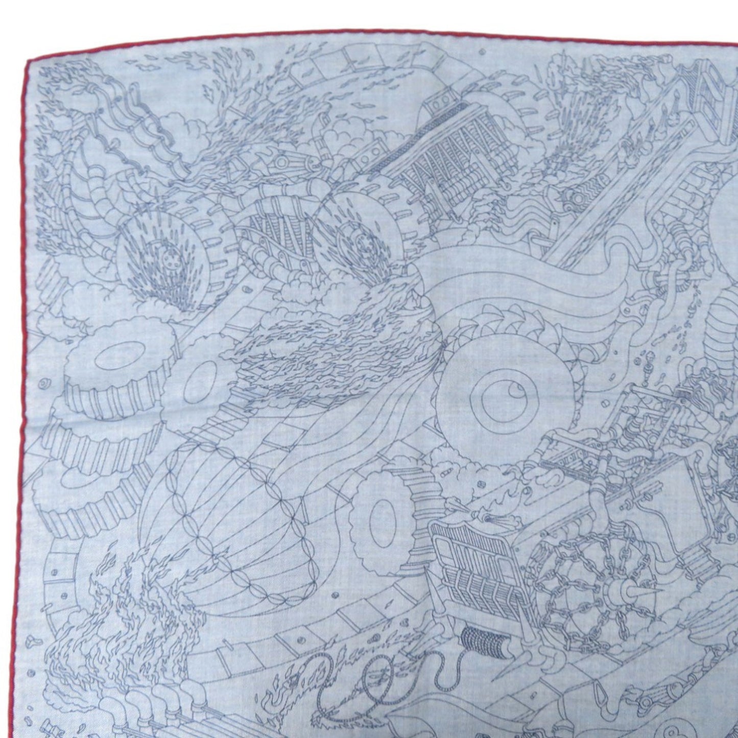 Unused Herms Carr H100 Les As Du Volant Scarf