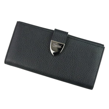 Gucci W-Hook Leather Long Wallet 231837 Black