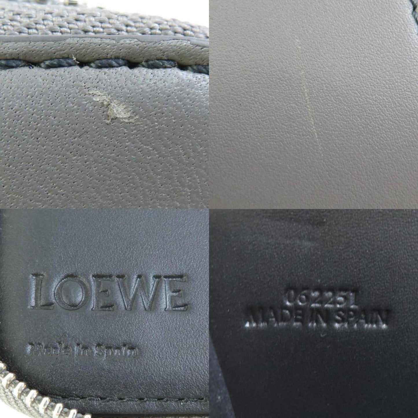 Loewe Puzzle Leather Round Long Wallet In Gray