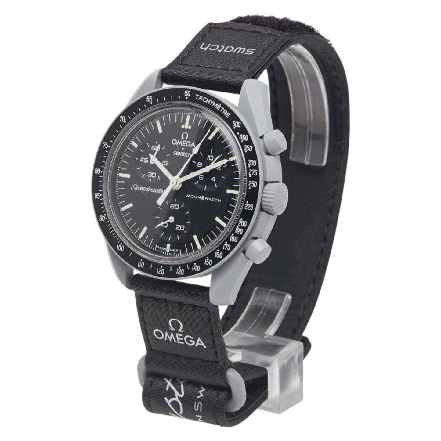 Omega X Swatch Moonswatch Mission To The Moon Watch So33M100 Quartz Movement Black Dial Ceramic