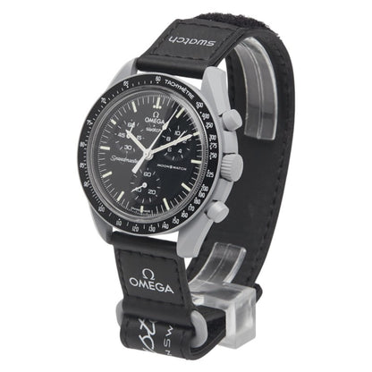 Omega X Swatch Moonswatch Mission To The Moon Watch So33M100 Quartz Movement Black Dial Ceramic