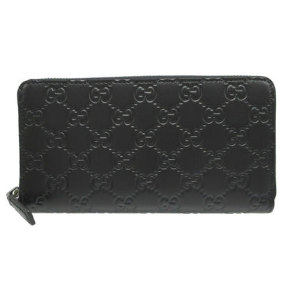 Gucci Guccissima 307987 Leather Black Round Long Wallet 0659Gucci