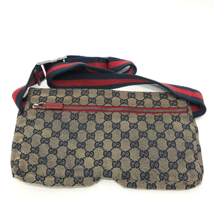 Gucci 28566 Gg/Logo Bag Waist Pouch Red Silverhardware