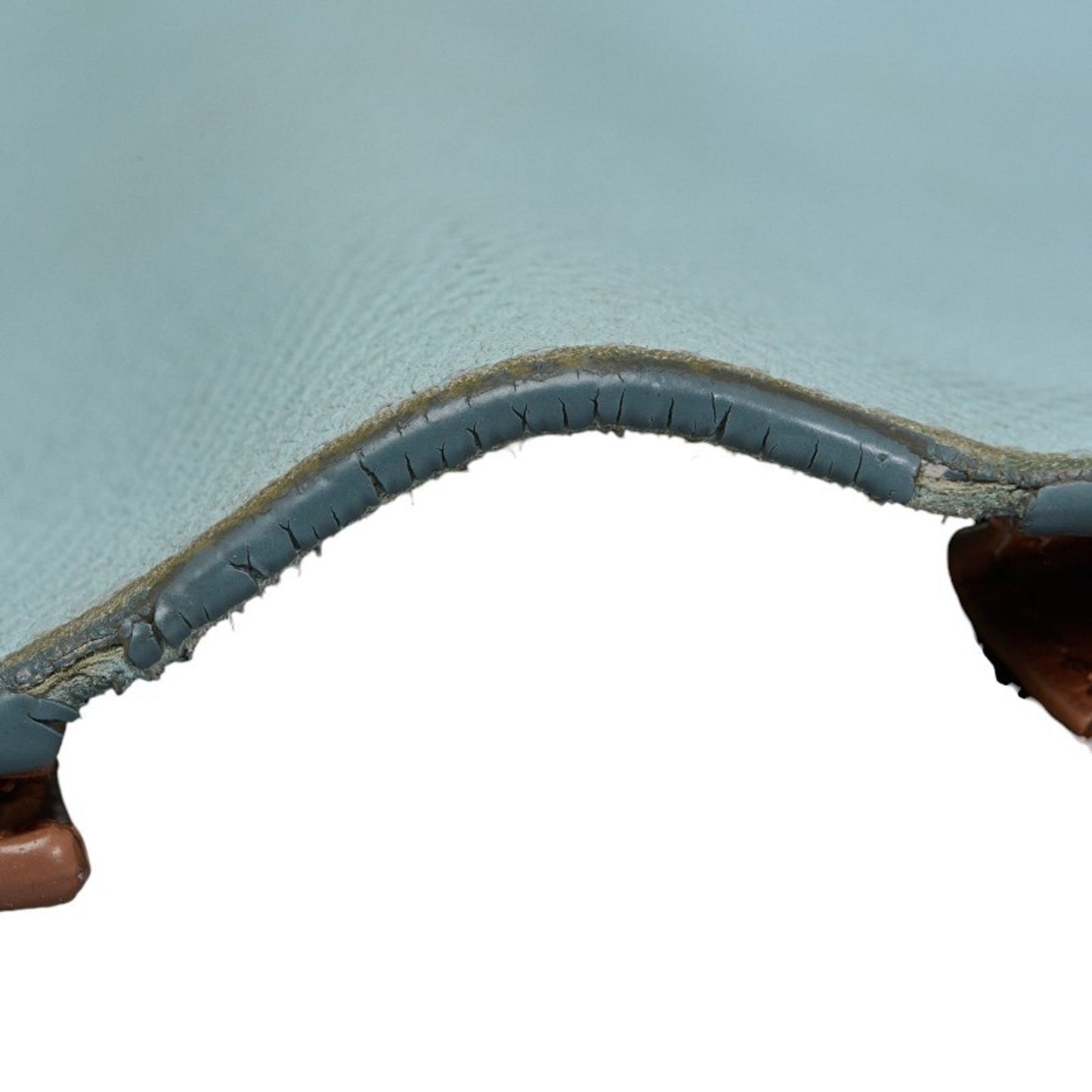 Celine Bi-Fold Wallet Blue Brown Leather