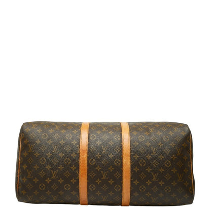 Louis Vuitton Monogram Keepall 55 Boston Bag/Travel Bag M41424 Brown Leather
