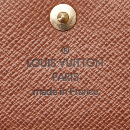 Louis Vuitton Monogram Porte Monnaie Bi-Fold Wallet M61652 Brown Leather
