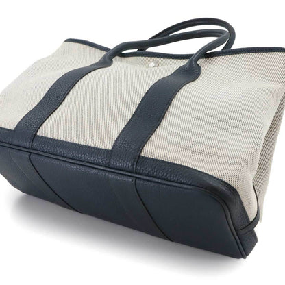 Hermes Herms Garden 36 Pm Twill Ash Vache Country Ecru Bleu De Plus T Stamp Party Verso