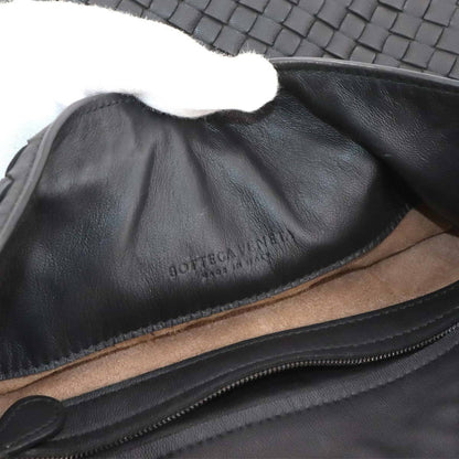 Bottega Veneta Intrecciato Loop Hobo Shoulder Bag In Black Leather
