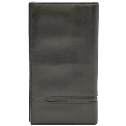 Bvlgari Bulgari Octo Bi-Fold Long Wallet Leather Brown Coin Purse 36966
