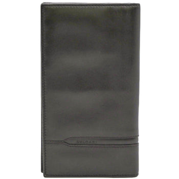 Bvlgari Bulgari Octo Bi-Fold Long Wallet Leather Brown Coin Purse 36966