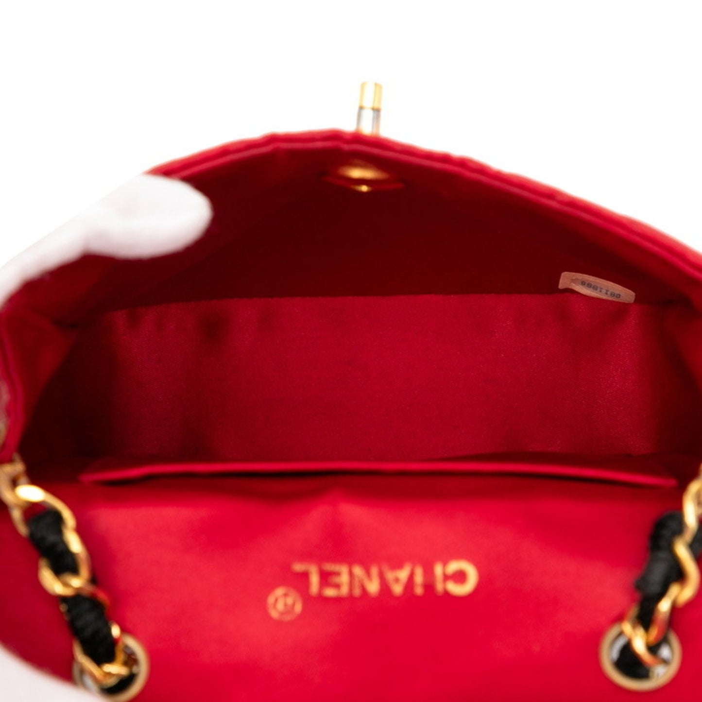 Chanel Matelasse Coco Mark Chain Shoulder Bag In Red