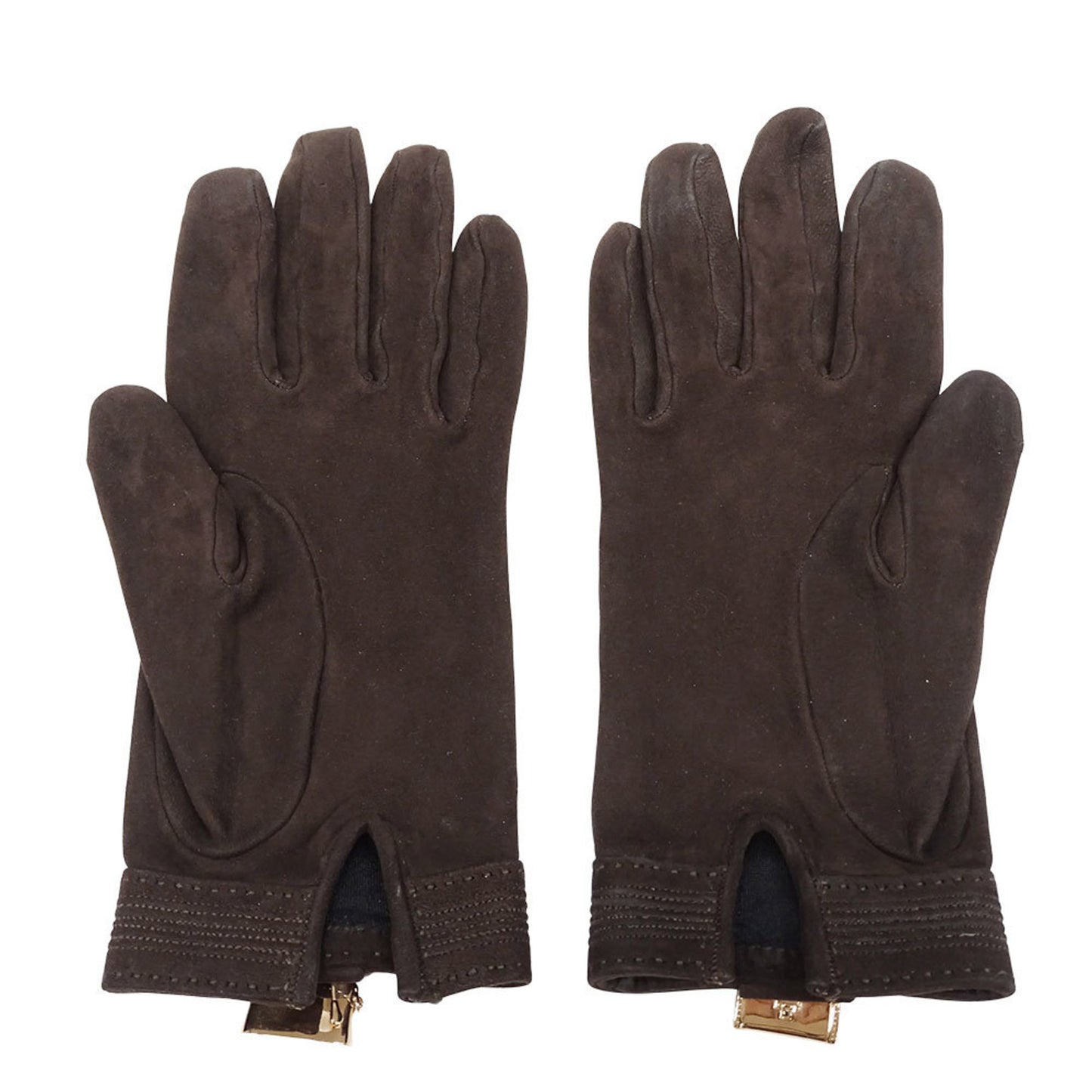 Hermes Herms Women'S Suede Gloves