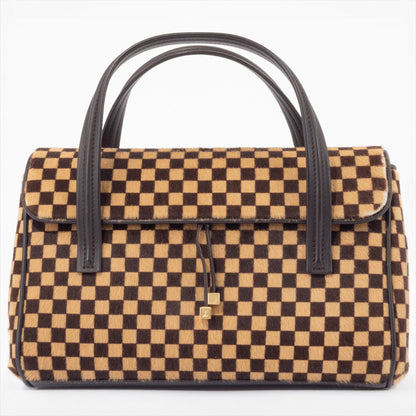 Louis Vuitton Damier Sauvage Lion Handbag M92131 Pony Leather