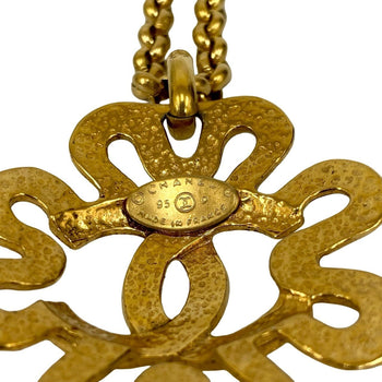 Chanel Coco Mark Motif Gp Necklace Pendant Gold 76788