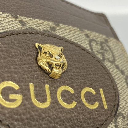 Gucci Gg Supreme Business Card Case 597557 Beige/Brown
