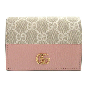 Like New Gucci Gg Marmont 658610 Compact Leather Wallet In Supreme Pink
