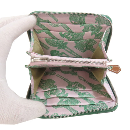 Hermes Herms Azap Silkin Compact Silver Hardware Coin Case Epson