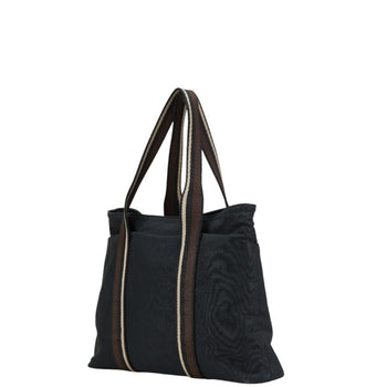 Hermes Troca Horizontal Mm Handbag Black Canvas Leather