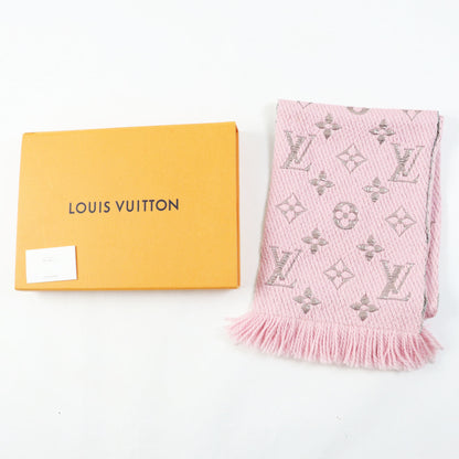 Louis Vuitton M70466 Logomania Wool And Silk Rose Ballerine Monogram Scarf