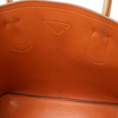 Prada Prada Double Tote Bag Handbag Saffiano Leather Noisette Beige Orange Purchased At A Japanese