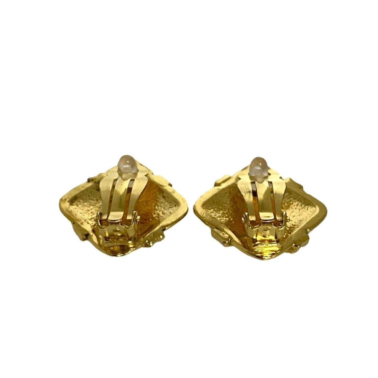 Chanel Vintage 97A Engraved Coco Mark Motif Earrings/Ear Cuff Gold 69077