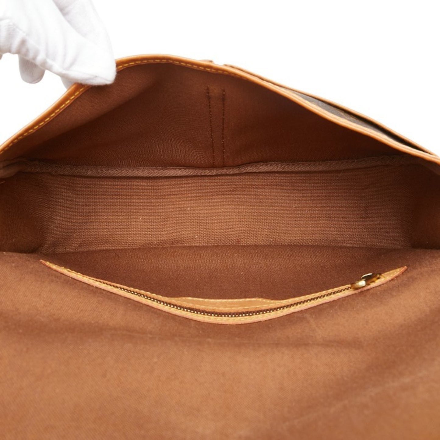 Louis Vuitton Monogram Gibessier Mm Crossbody Shoulder Bag M42247 Brown Leather