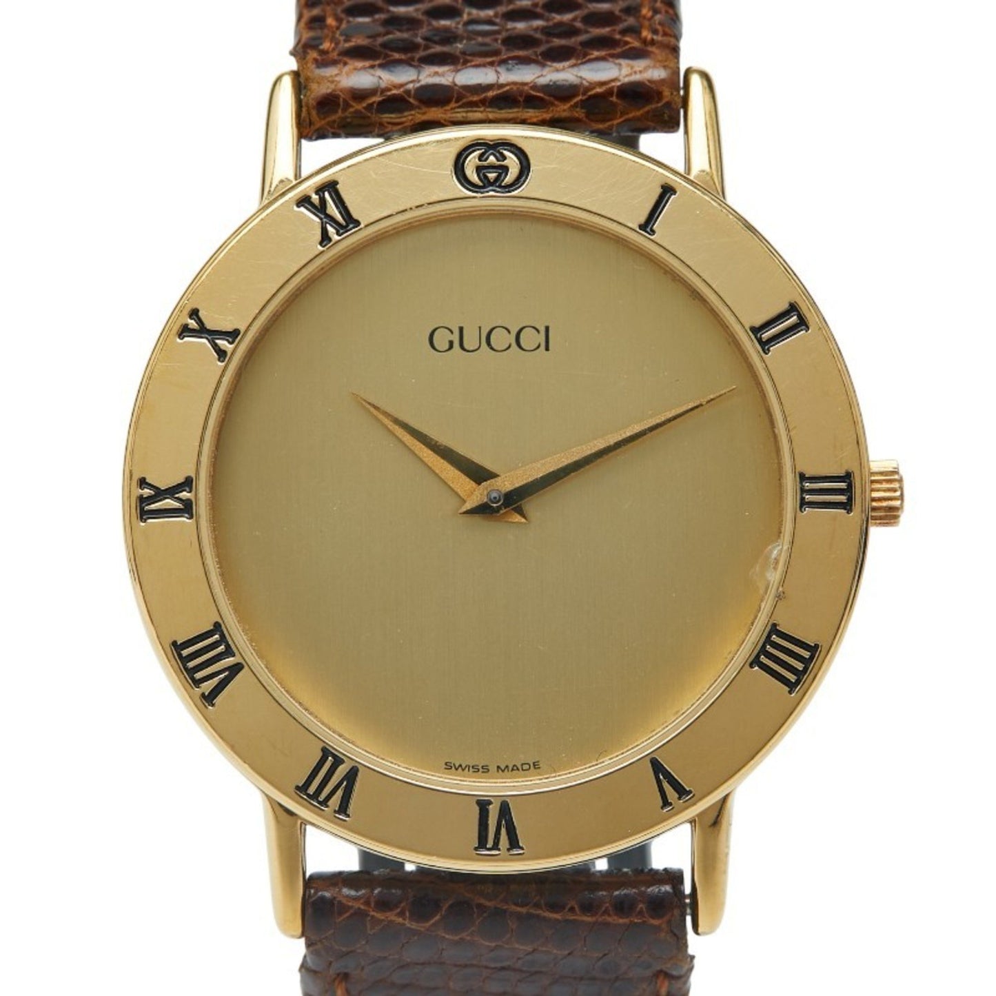 Gucci 3000.2.M Quartz Watch With Gold Dial