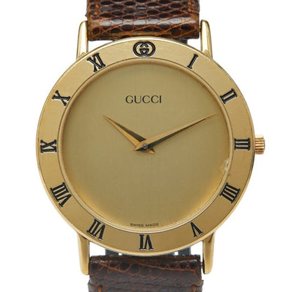 Gucci 3000.2.M Quartz Watch With Gold Dial