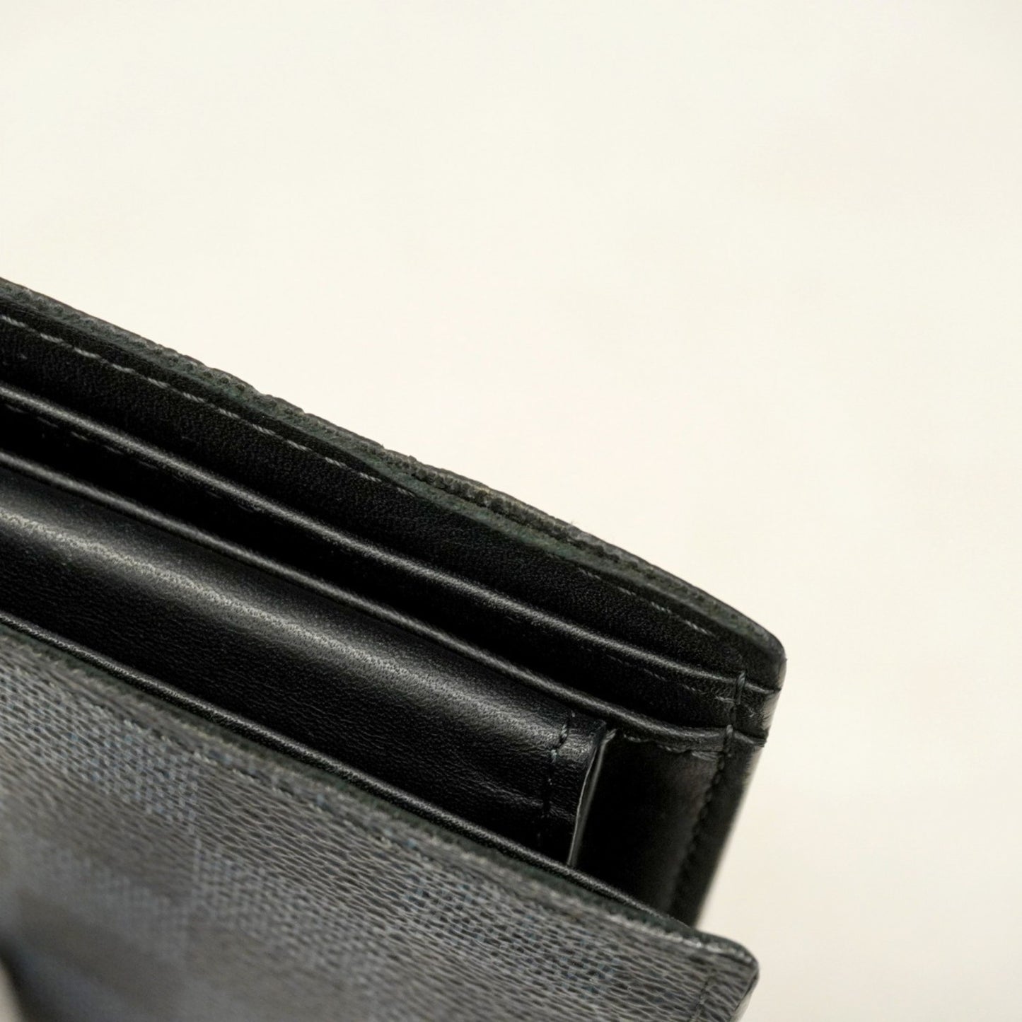 Louis Vuitton Damier Cobalt Portefeuille Marco Wallet N63213 Navy Black