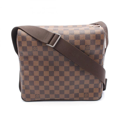 Louis Vuitton Naviglio Shoulder Bag Coated Canvas Leather Damier