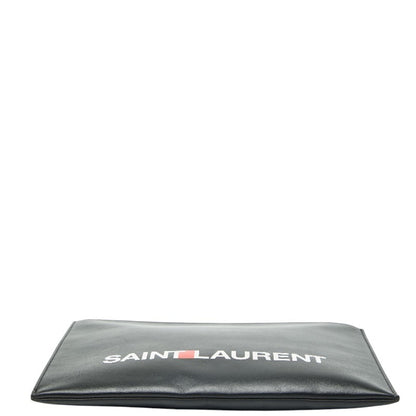 Saint Laurent Logo Clutch Bag/Second Bag In Black