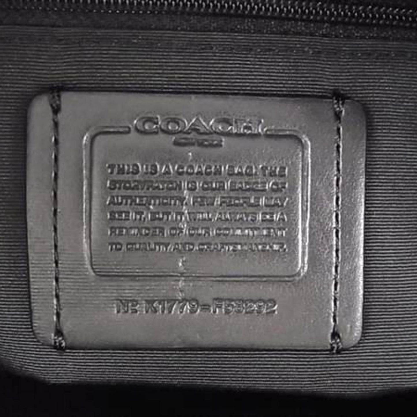 Coach Signature City Zip Top Tote Bag F58292 In Black