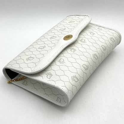 Christian Dior Dior Christian Honeycomb Shoulder Bag White Leather
