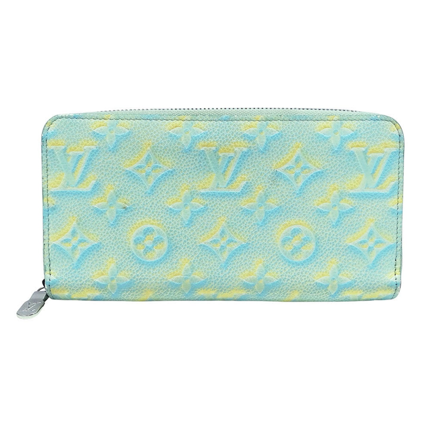 Louis Vuitton Monogram Empreinte Zippy Wallet In Vert D'Or Light Blue (M81466) From The Summer