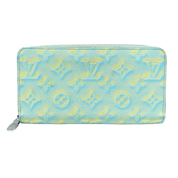 Louis Vuitton Monogram Empreinte Zippy Wallet In Vert D'Or Light Blue (M81466) From The Summer