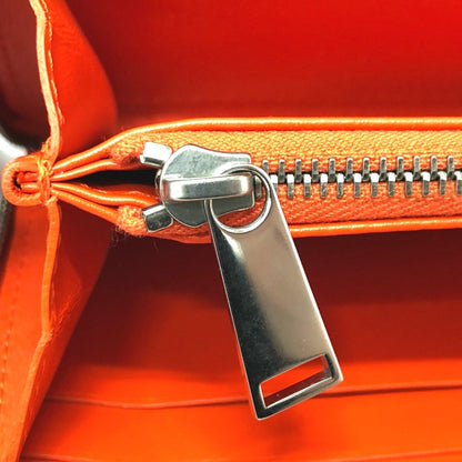 Bottega Veneta 593217 Long Wallet Orange Silverhardware