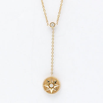 Christian Dior Rose Des Vents Medallion Necklace Rose Quartz Pink Gold (18K) Diamond