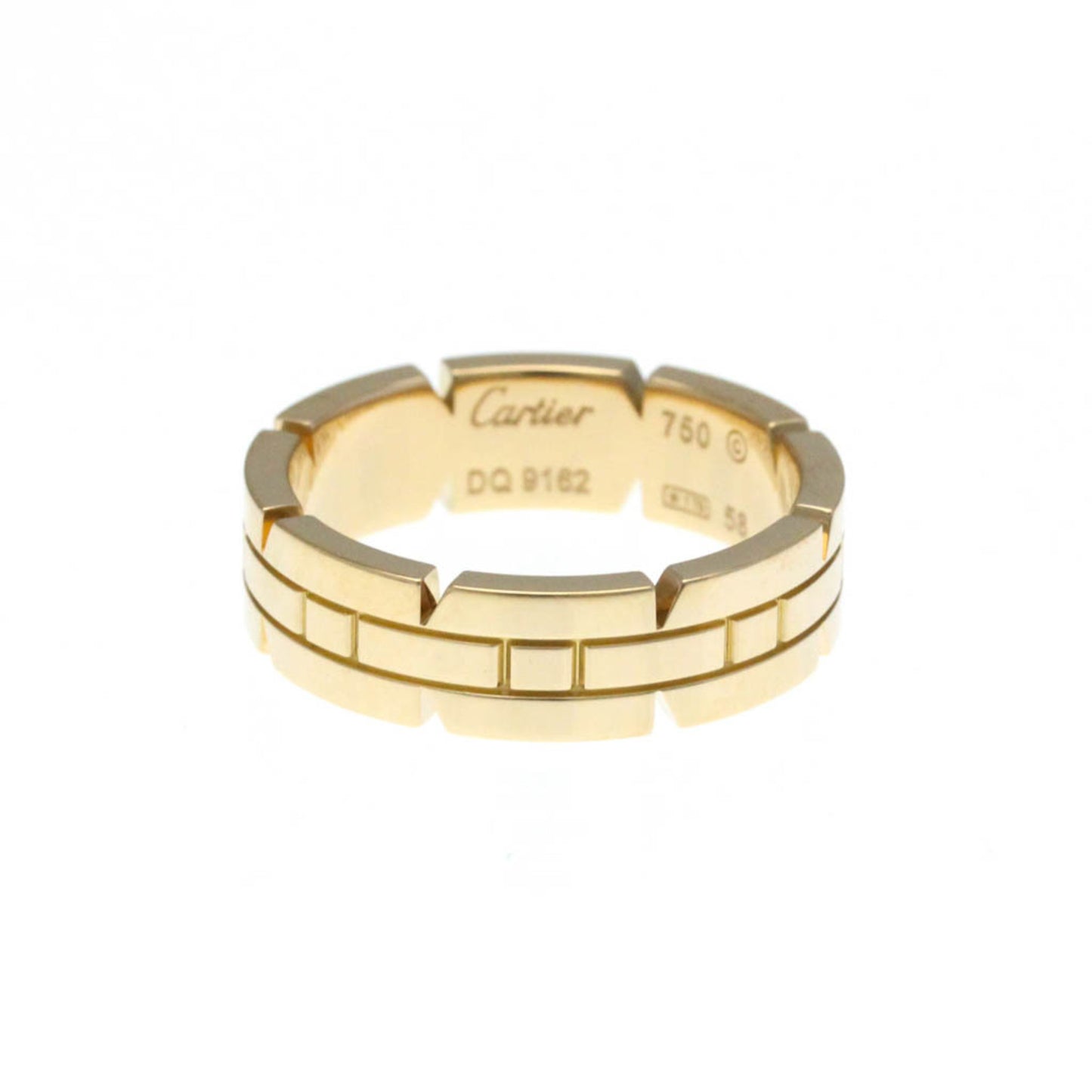 Cartier Tank Franaise Ring Pink Gold (18K) Fashion No Stone Band Ring Pink Gold