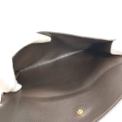 Hermes Vintage Logo Bag Pouch Flap Second Clutch Leather