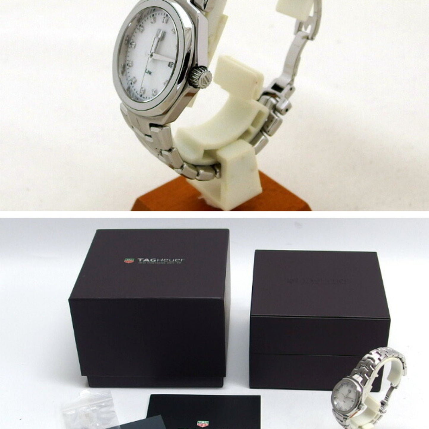 Tag Heuer Link Date 12P Diamond White Shell Dial