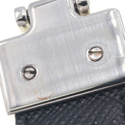 Prada Keychain 2Pp040 Black Leather Keyring Bag Charm Robot