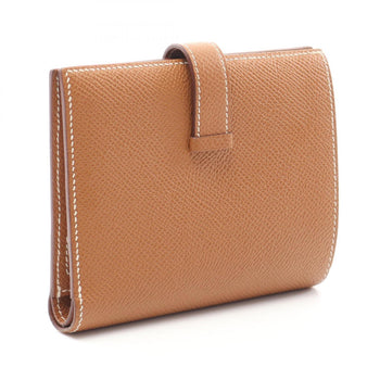 Hermes Herms Bearn Compact Gold Bifold Wallet