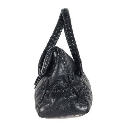 Chanel Black Coco Mark Leather Quilted Handbag