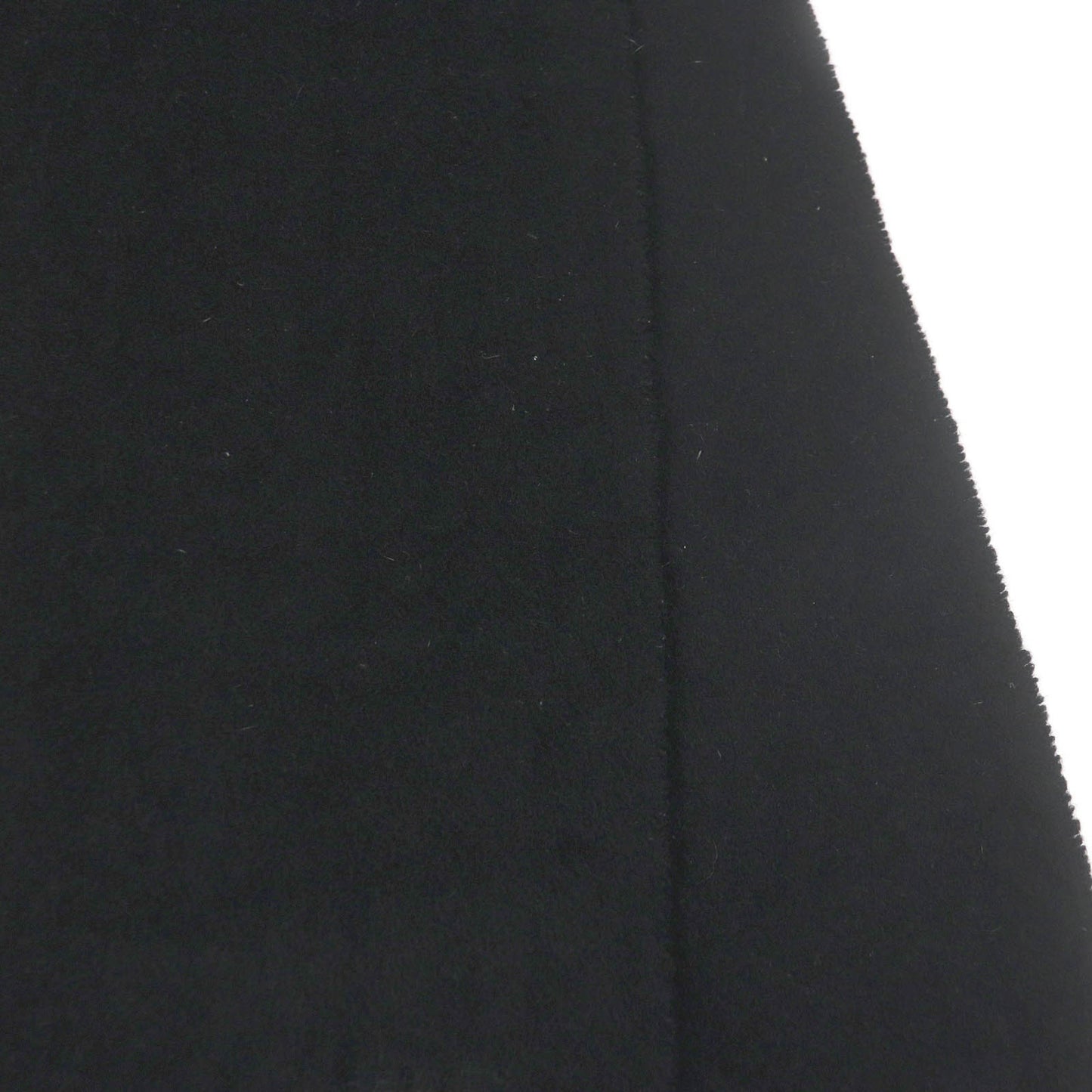 Hermes 100% Cashmere Logo Embroidery Fringe Scarf/Shawl In Black