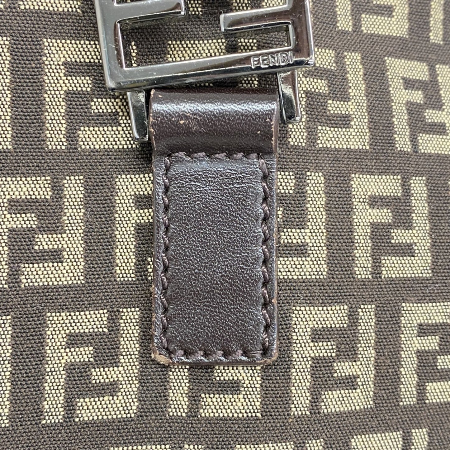 Fendi Zucchino Tote Bag In Brown Nylon Canvas